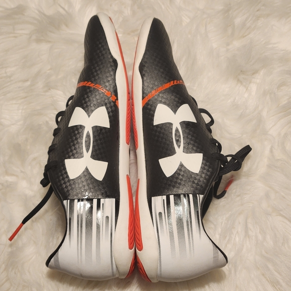 Under Armour Black & White Tennis Shoes Size 8 - Picture 5 of 9
